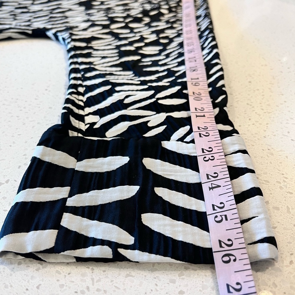 Open Front Kimono Coat Layer Black White Jacket Size Large Luxury EMMELLE NYC - Picture 11 of 15